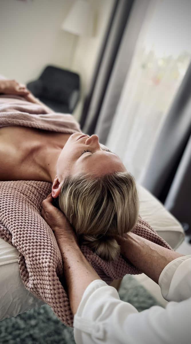 Gabriele Gaby Klein gibt Schwangerschaftsmassage